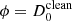 $ \phi=D_0^{\rm clean} $