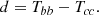 $$ \begin{aligned}&d = { T_{bb} - T_{cc}}. \end{aligned} $$