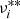$ \nu_i^{**} $