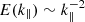 $ E(k_\parallel) \sim k_\parallel^{-2} $