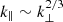 $ k_\parallel \sim k_\perp^{2/3} $