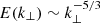 $ E(k_\perp) \sim k_\perp^{-5/3} $