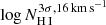 $ \log N_{\mathrm{H}\,{\mathrm{I}}}^{3\sigma,16\,\mathrm{km\,s}^{-1}} $