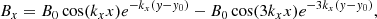 $$ \begin{aligned}&B_x = B_0\cos (k_xx)e^{-k_x({y}-{y}_0)} - B_0\cos (3k_xx)e^{-3k_x({y}-{y}_0)} ,\end{aligned} $$