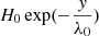 $ H_0\exp(-\frac{y}{\lambda_0}) $