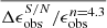 $ \overline{\Delta{\epsilon_{\mathrm{obs}}^{S/N}}/\epsilon_{\mathrm{obs}}^{n=4.3}} $