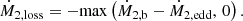 $$ \begin{aligned} \dot{M}_{\rm 2,loss} = -\mathrm{max}\left( \dot{M}_{\rm 2,b} - \dot{M}_{\rm 2,edd},\,0 \right). \end{aligned} $$