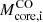 $ M_{\mathrm{core,i}}^{\mathrm{CO}} $
