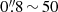 $ 0{{\overset{\prime\prime}{.}}}8\,{\sim}\,50 $