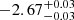 $ -0.43_{-0.12}^{+0.13} $