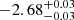$ -1.77_{-0.23}^{+0.23} $