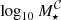 $ \log_{10}M_\star^\mathcal{C} $