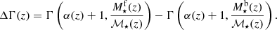 $$ \begin{aligned} \Phi _{M_\star }^{\star }(z^{\prime },\Delta z^{\prime }) = \frac{\sum _{i=1}^{N_\mathrm{S} \times N_\mathrm{MC} } \kappa _i W(z^{\prime } - z_i)}{\int _\Omega \int _{z^{\prime }-\Delta z^{\prime }/2}^{z^{\prime }+\Delta z^{\prime }/2} \frac{\mathrm{d} ^2 V_\mathrm{C} (z)}{\mathrm{d} z~\mathrm{d} \Omega }~\Delta \Gamma (z)~\mathrm{d} z~\mathrm{d} \Omega } , \end{aligned} $$