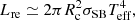 $$ \begin{aligned} L_{\rm re} \simeq 2 \pi R_{\rm c}^2 \sigma _{\rm SB} T_{\rm eff}^4, \end{aligned} $$