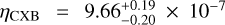 $\[\eta_{\text {CXB }}=9.66_{-0.20}^{+0.19} \times 10^{-7}\]$