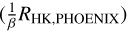 $\[\left(\frac{1}{B} R_{\mathrm{HK}, \mathrm{PHOENIX}}\right)\]$