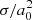 $ \sigma/{a}_{0}^{2} $