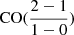 $ \mathrm{CO(\frac{2-1}{1-0})} $