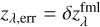 $\[z_{\lambda, \mathrm{err}}=\delta z_\lambda^{\mathrm{fml}}\]$
