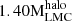 $ 1.40\mathrm{M}_{\mathrm{LMC}}^{\mathrm{halo}} $