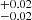 $ ^{+0.02}_{-0.02} $