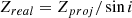 $$ \begin{aligned}&Z_{real} = Z_{proj}/\sin {i} \end{aligned} $$