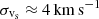 $ \sigma_{\mathrm{v}_{\mathrm{s}}} \approx 4\,\mathrm{km\,s}^{-1} $