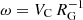 $ \omega = V_{\mathrm{C}}\,R_{\mathrm{G}}^{-1} $