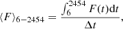 $$ \begin{aligned} \langle F \rangle _{6{-}2454} = \frac{\int _6^{2454} F(t) \mathrm{d}t}{\Delta t}, \end{aligned} $$