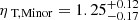 $ \eta_{\text{ T,Minor}}=1.25^{+0.12}_{-0.17} $