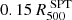 $ 0.15\,R^{\text{ SPT}}_{500} $