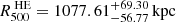 $ R^{\text{ HE}}_{500} = 1077.61^{+69.30}_{-56.77}\,\mathrm{kpc} $
