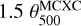 $1.5\,\theta _{500}^{{\rm{MCXC}}}$