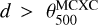 $d > \theta _{500}^{{\rm{MCXC}}}$