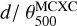 $d/\,\theta _{500}^{{\rm{MCXC}}}$