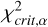 $\chi _{{\rm{crit, }}\alpha }^2$