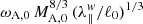 $ \omega_{\mathrm{A,0}}\,M_{\mathrm{A,0}}^{8/3}\,(\lambda_{\|}^{w}/\ell_0)^{1/3} $