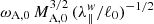 $ \omega_{\mathrm{A,0}}\,M_{\mathrm{A,0}}^{3/2}\,(\lambda_{\|}^{w}/\ell_0)^{-1/2} $