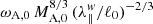 $ \omega_{\mathrm{A,0}}\,M_{\mathrm{A,0}}^{8/3}\,(\lambda_{\|}^{w}/\ell_0)^{-2/3} $