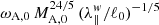 $ \omega_{\mathrm{A,0}}\,M_{\mathrm{A,0}}^{24/5}\,(\lambda_{\|}^{w}/\ell_0)^{-1/5} $