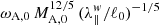 $ \omega_{\mathrm{A,0}}\,M_{\mathrm{A,0}}^{12/5}\,(\lambda_{\|}^{w}/\ell_0)^{-1/5} $