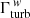 $ \Gamma_{\mathrm{turb}}^{\,w} $