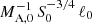 $ M_{\mathrm{A,0}}^{-1}\,S_{0}^{-3/4}\,\ell_0 $