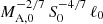 $ M_{\mathrm{A,0}}^{-2/7}\, S_{0}^{-4/7}\,\ell_0 $