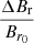 $ \dfrac{\Delta B_{\mathrm{r}}}{B_{r_0}} $