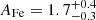 $ {A}_\mathrm{{Fe}}=1.7_{-0.3}^{+0.4} $