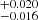 $ ^{+0.020}_{-0.016} $