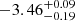 $ -3.46^{+0.09}_{-0.19} $