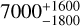 $\[7000_{-1800}^{+1600}\]$