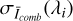 $\[\sigma_{\bar{I}_{{comb }}}\left(\lambda_i\right)\]$